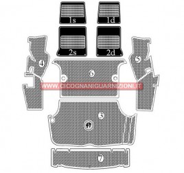 SERIE TAPPETI IN GOMMA-GT 1600 VELOCE (BAULE GRIGIO CHIARO)