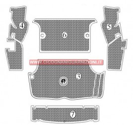 SERIE COMPLETA TAPPETI BAULIERA (3,4,5,6,7) GRIGI